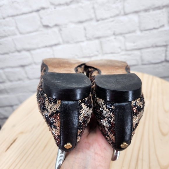 Kate Spade Caty Cape Sequined Leopard Print Loafers Size 7M - Picture 7 of 13